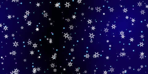 Falling Snowflakes seamless pattern flying snow
