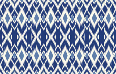 Ethnic abstract ikat art. Fabric Morocco, geometric ethnic pattern seamless  color oriental. Background, Design for fabric, curtain, carpet, wallpaper, clothing, wrapping, Batik, vector illustration