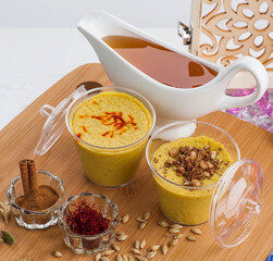 breakfast with muesli and milk
