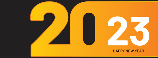 Happy new year 2023, horizontal banner. Brochure or calendar cover design template. Cover of business diary for 20 23 with wishes. The art of cutting paper.