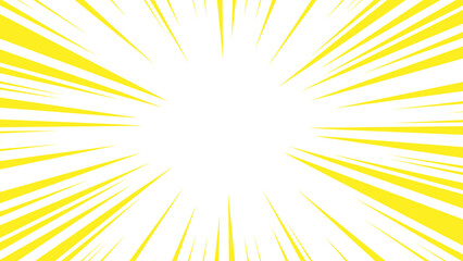 黄色い集中線A　16：9　PNG
