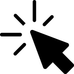 Cursor Click glyph Icon