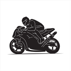 Fototapeta na wymiar hand drawn vintage illustrationr motorcycles