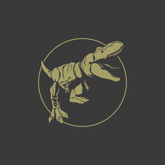 tyrannosaurus rex logo stylish vector illustratiton © idrdesign