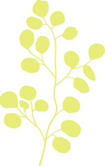 leaves art vector illustration of Doodle cute for design.line art drawing.