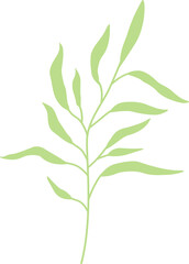 leaves art vector illustration of Doodle cute for design.line art drawing.