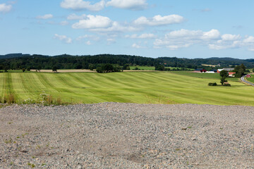 New cut feeld summer gras, Sweden Asta