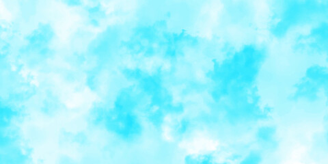 Blue sky with white clouds background. Romantic sky. Abstract nature background of romantic summer blue sky with fluffy clouds. Beautiful puffy clouds in bright blue sky in day sunlight.><