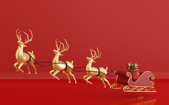 3D Illustration of Merry Christmas
