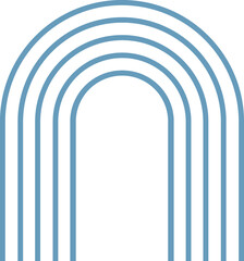 Abstract Rainbow Line Art