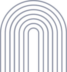 Naklejka premium Abstract Rainbow Line Art