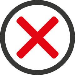 Cancel symbol, web icon, transparent backgrounds