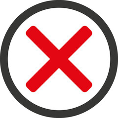 Fototapeta premium Cancel symbol, web icon, transparent backgrounds