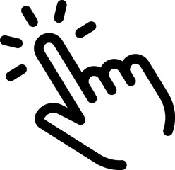 Obraz premium Finger tap linear black icon