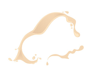 Mayonnaise sauce cream stains flowing drops vector illustration isolated on white background