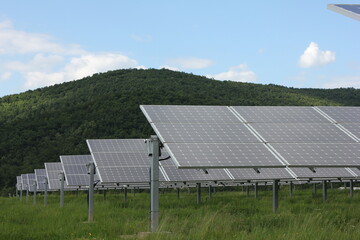 Sun Above the Solar Farm photovoltaic