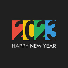 2023 happy new year social network greetings post