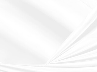 Clean fashion woven beautiful soft fabric abstract smooth curve shape decorative textile white background