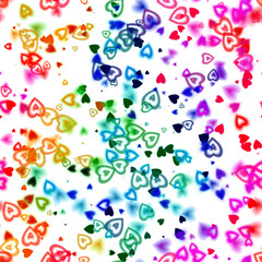 Heart shapes in colors design background paper