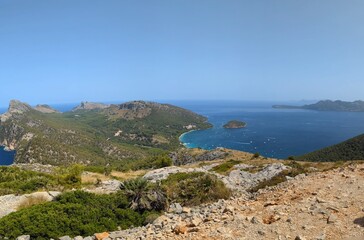 Fototapeta na wymiar Majorca Mountain Bay view