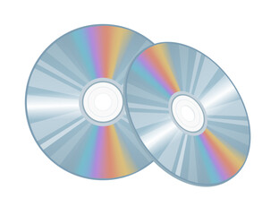 DVD or CD disc digital technology data storage vector illustration isolated on white background
