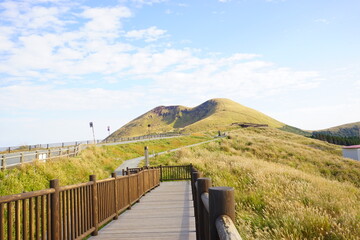 Fototapeta premium Mount Aso or Aso-san in Kumamoto, Japan - 日本 熊本 阿蘇山