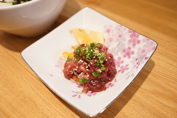 Yukke, Raw Horsemeat for Yakiniku, Japanese Food - 日本料理 馬肉 ユッケ