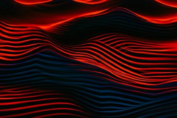 3D rendering of red wavy lines. Great for wallpaper