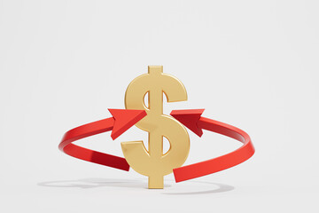 3d rendering finacial concept picture