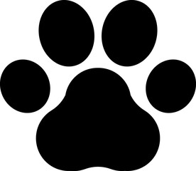 dog paw line icon