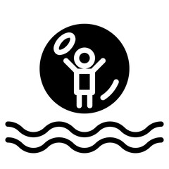 water rollerball glyph icon style