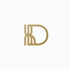 Obraz premium D Logo Design. Initial D Logo Identity for Branding, Business, Appare, Fasion, Jewellery and Luxury Brand