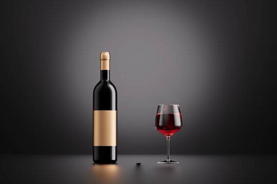 3d rendering different wine picture