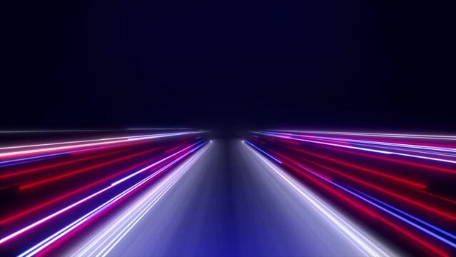 Speed way.Light and stripes moving fast.Technology and science background. 