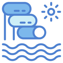 Water Slide two tone icon style