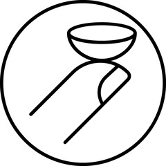 Contact lenses line icon