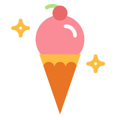 ice cream flat icon style