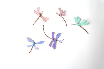 craft dragonfly from natural materials