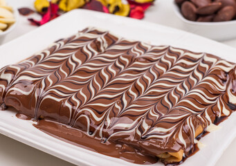 chocolate cake on a plate