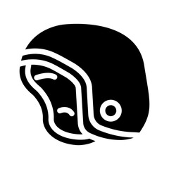 open face helmet motorcycle glyph icon vector. open face helmet motorcycle sign. isolated symbol illustration