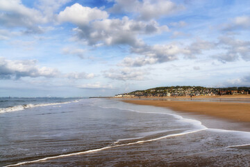 Beach of Deauville in Normandy coast