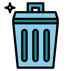 bin filled outline icon style