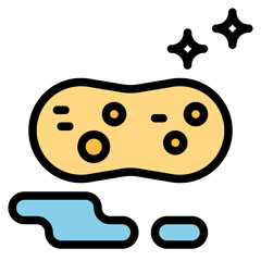 sponge filled outline icon style