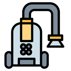 vacuum cleaner filled outline icon style