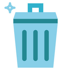 bin flat icon style