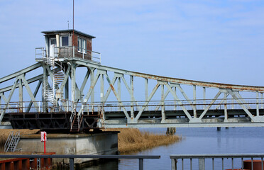 Fototapeta na wymiar Railway Bridge, Meiningenbrücke near Zingst, Germany 