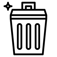 bin line icon style