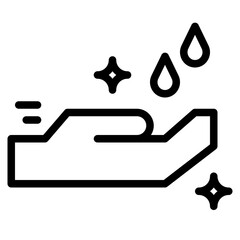 wash line icon style