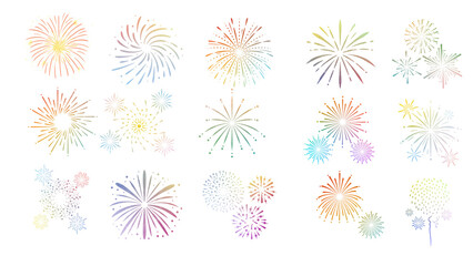 fireworks illustration collection