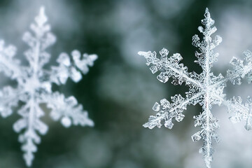 Winter background with snowflakes.AI